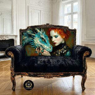 Blau & Gold Drachen Fantasy Dekupage Seidenpapier
