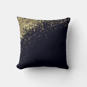 Blau & Gold Glamour-Farbklecks Moderne Glamour Kissen