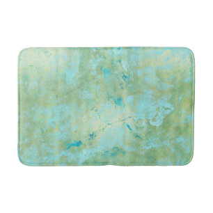 Blau & Gold Moderne Mermorierte Abstrakte Marmor S Badematte