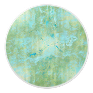 Blau & Gold Moderne Mramorierte Abstrakte Marmor S Keramikknauf