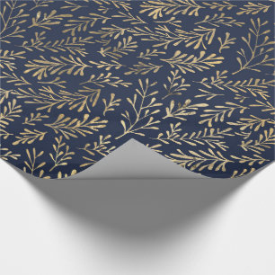 Blau/Gold-Muster Geschenkpapier