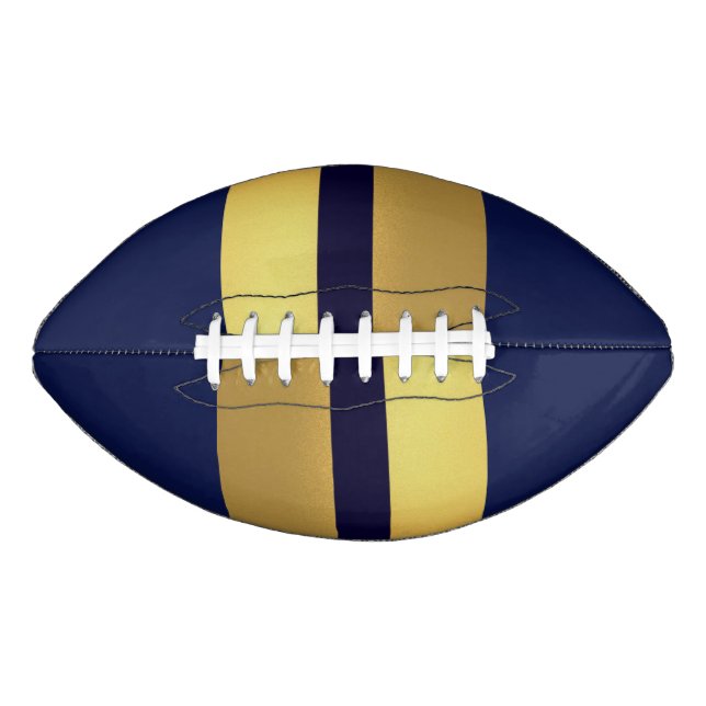 Blau Gold Stift 2 Panel Design Football (Vorderseite)
