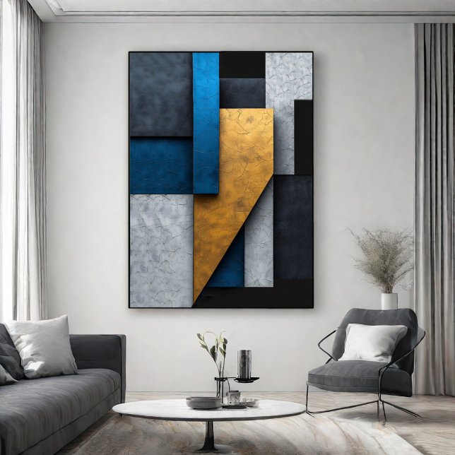 Blau, Gold und Beton Poster (Von Creator hochgeladen)