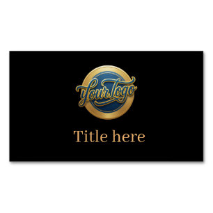blau golden Ihr Logo Geschäftstitel Webseite edita Magnetische Visitenkarte