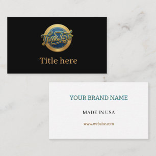blau golden Ihr Logo Geschäftstitel Webseite edita Telefonnummerkarte