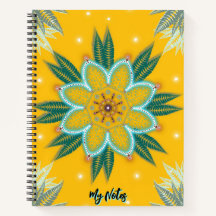 Blau-goldenes Mandala-Blumendesign