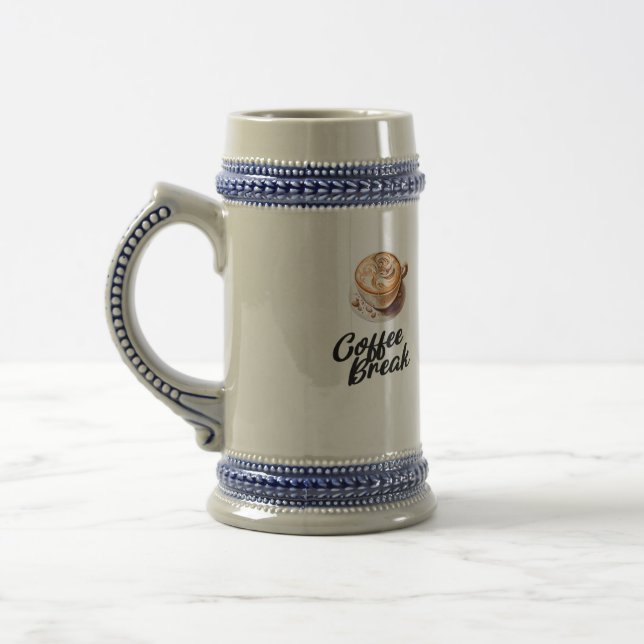 Blau/Grau 22 oz/weiß/Gold 20 oz Größe Bierglas (Links)