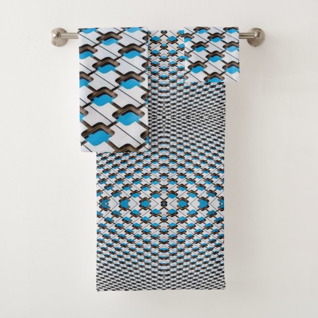 Blau Grau Badezimmer Handtuch Sets (Insitu)