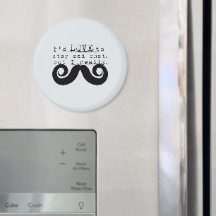 Blau Grau Schwarz Lustig Humor Ich Schnurrbart Magnet