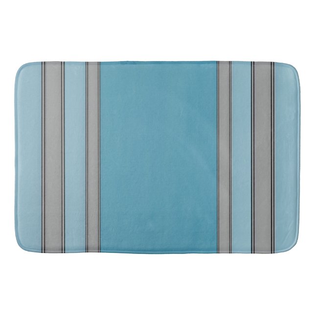 Blau, Grau, Schwarz, so einfach Badematte (Vorderseite)