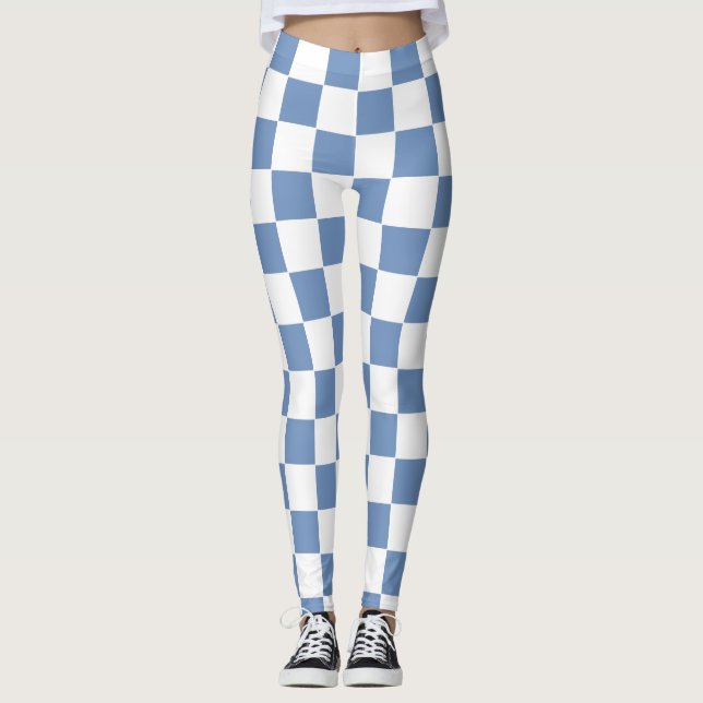 Blau/Grau und Weiß Leggings (Vorderseite)