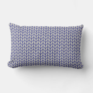 BLAU-GRAUE GESTRICKTE Rückenkissen Lendenkissen