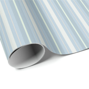 Blau-Graue Streifen Geschenkpapier
