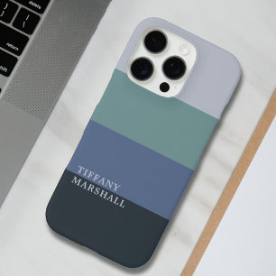 Blau-Graue Streifenmuster iPhone 16 Pro Hülle