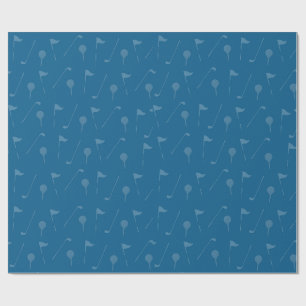 Blau-graues Golfball-Muster-Geschenkpapier Geschenkpapier