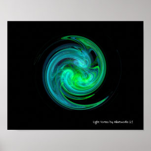 BLAU GREEN LIGHT VORTEX POSTER