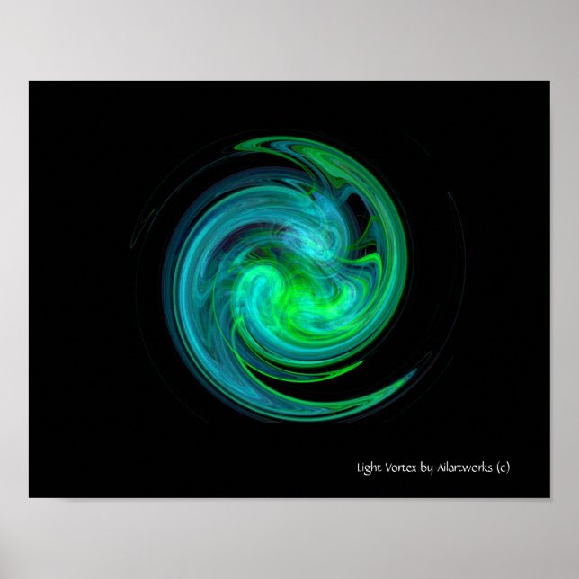 BLAU GREEN LIGHT VORTEX POSTER (Vorne)