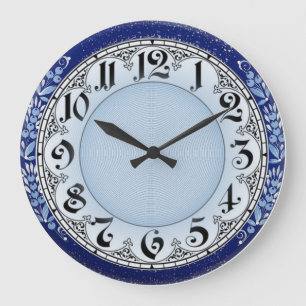 Blau Große Wanduhr