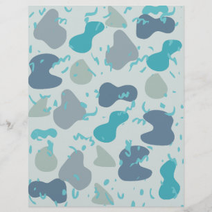 Blau Grün Abstraktes Scrapbook-Papier