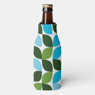 Blau, grün, cool, trendig, moderne Natur abstrakt Flaschenkühler