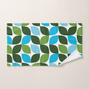 Blau, grün, cool, trendig, moderne Natur abstrakt Handtuch