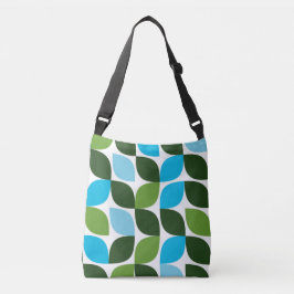 Blau, grün, cool, trendig, moderne Natur abstrakt Tragetaschen Mit Langen Trägern