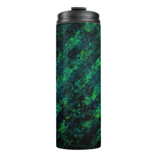 Blau, grün gestreift, Hintergrund mit Weichzeichnu Thermosbecher