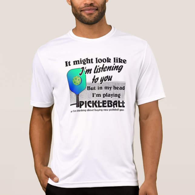 Blau grün in meinem Kopf Ich spiele Pickleball Cou T-Shirt (Vorderseite)