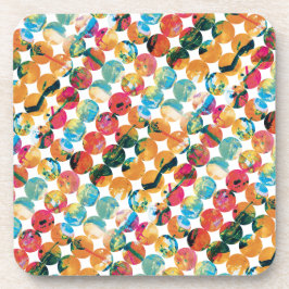 Blau Grün Orange Grunge Kreis Abstract Modern Getränkeuntersetzer