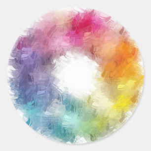 Blau Grün Pink Rot Gelb Orange Benutzerdefinierte  Runder Aufkleber