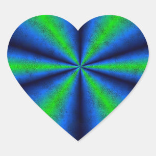 blau grün Regenbogen in Elefantenhaut leder Optik Herz-Aufkleber