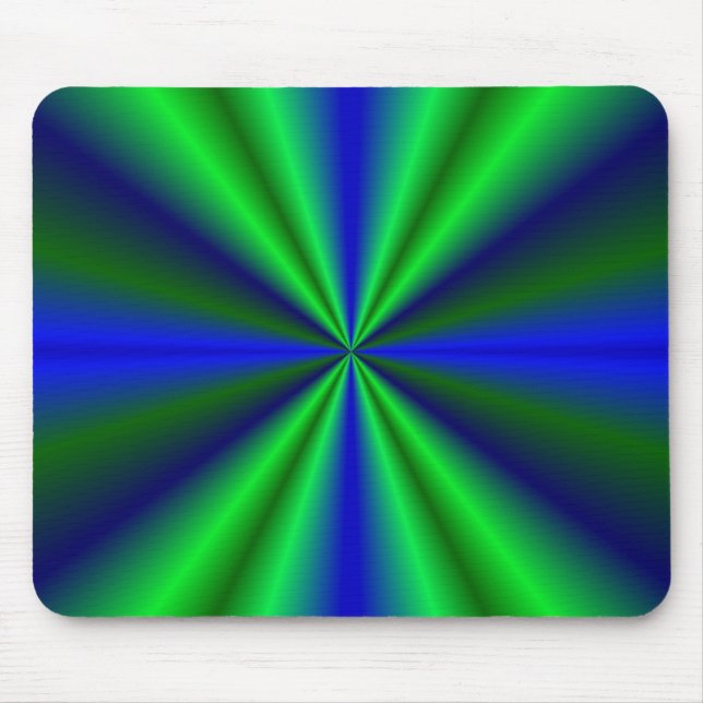 blau grün Regenbogen Mousepad (Vorne)