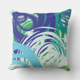 Blau Grün SPIRALDESIGN Retro-Kissen Kissen