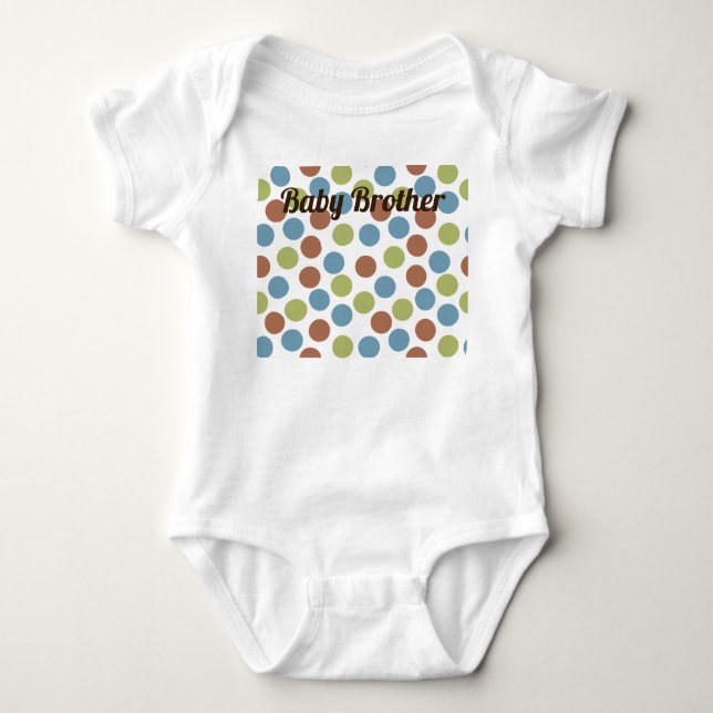 Blau, Grün und Braun Baby Strampler (Vorderseite)