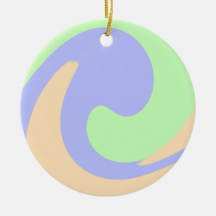 Blau-grüne Omerwassermarmor bohu fett Muster Keramik Ornament