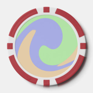 Blau-grüne Omerwassermarmor bohu fett Muster Pokerchips