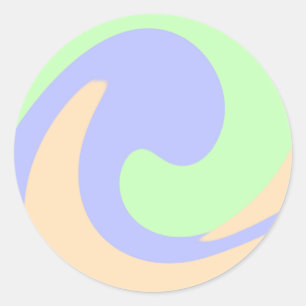 Blau-grüne Omerwassermarmor bohu fett Muster Runder Aufkleber