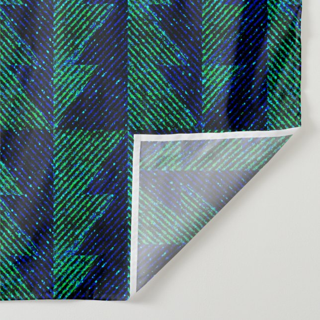 Blau, grüne Weihnachtsbäume. Wandteppich (Detail)