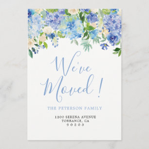 Blau haben wir   bewegliche Mitteilungs-Karten Ankündigung