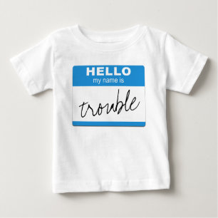 Blau "hallo mein Name ist personalisiertes Baby T-shirt