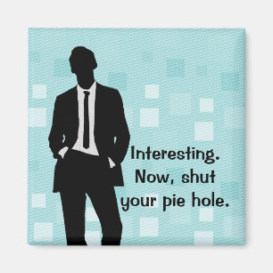 Blau Halt Dein Pie Loch Magnet