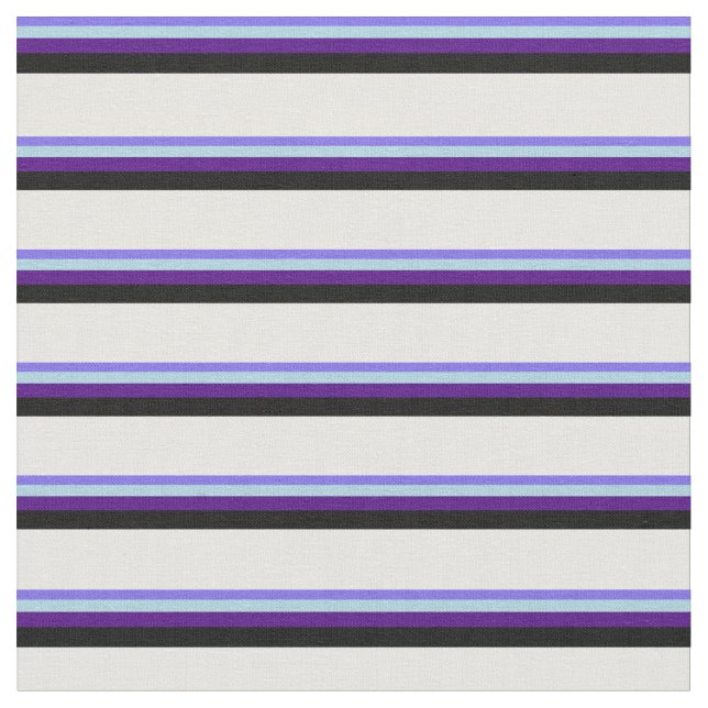 Blau, hellblau, Indigofarben, Schwarz und Minzcrem Stoff (Nahaufnahme)