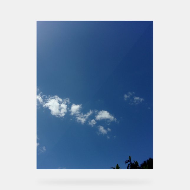 Blau-Himmel im Akrylsigndesign Acrylschild (Vorderseite)