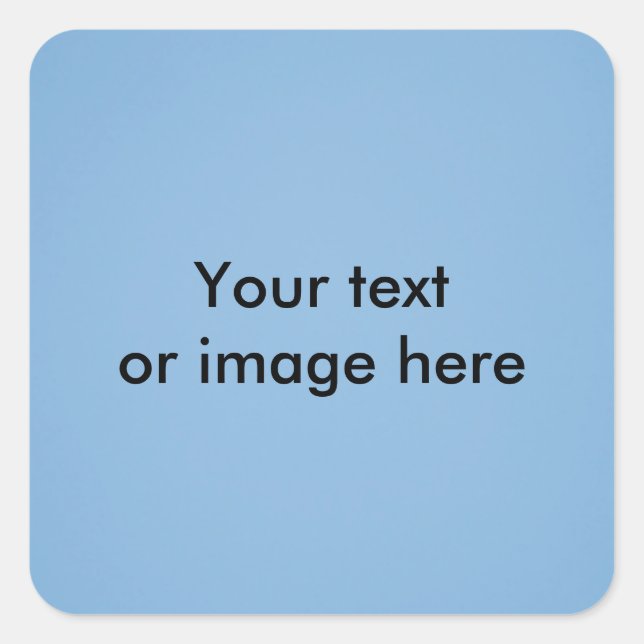 Blau Himmelsfotovorlage löschen Quadratischer Aufkleber (Vorderseite)