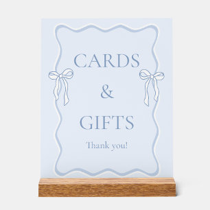 Blau Hochzeitsdusche Karten & Geschenke Acrylschild