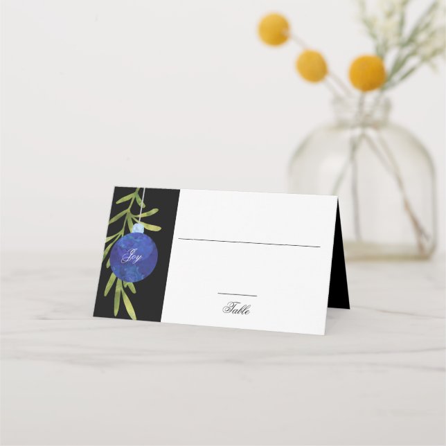  | Blau | Hochzeitsempfang Platzkarte (Vorderseite)