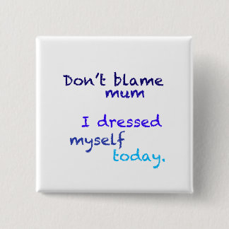 Blau I kleidete sich knöpft heute Button