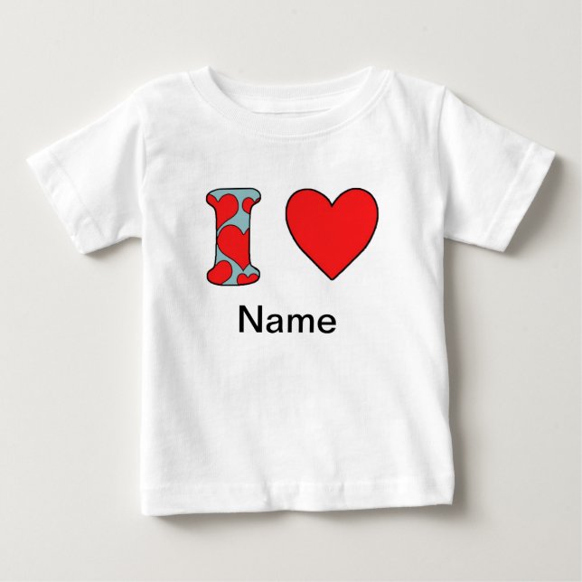 Blau-i-Liebe Baby T-shirt (Vorderseite)