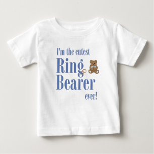 Blau Ich bin der Niedlichste Ringträger aller Zeit Baby T-shirt