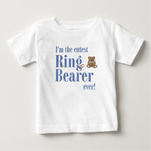 Blau Ich bin der süßeste Ringträger überhaupt Hoch Baby T-shirt